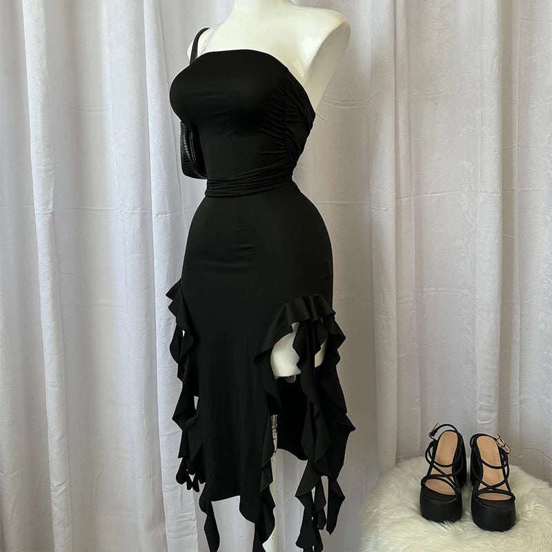Nexalift Lumière Satin Slip Midi Dress — Nexalift